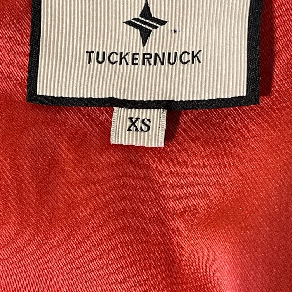 Tuckernuck Hollis Blouse Poppy Red Top Puff Sleeve Peplum Romantic Chic XS